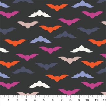 Ghost Town Large Bats in Black, Figo | Half Yard Listings