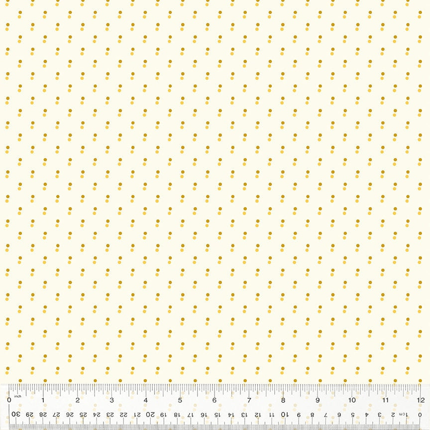 Bonny, Double Dot in Ochre | Half Yard Listing