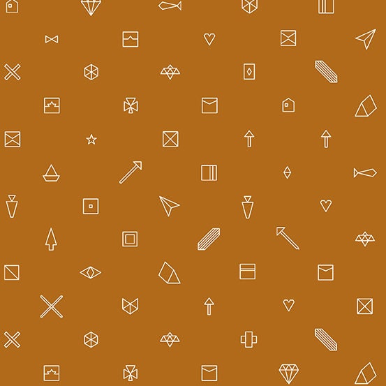 Alison Glass Hopscotch Trinkets in Ginger| Half Yard Listing
