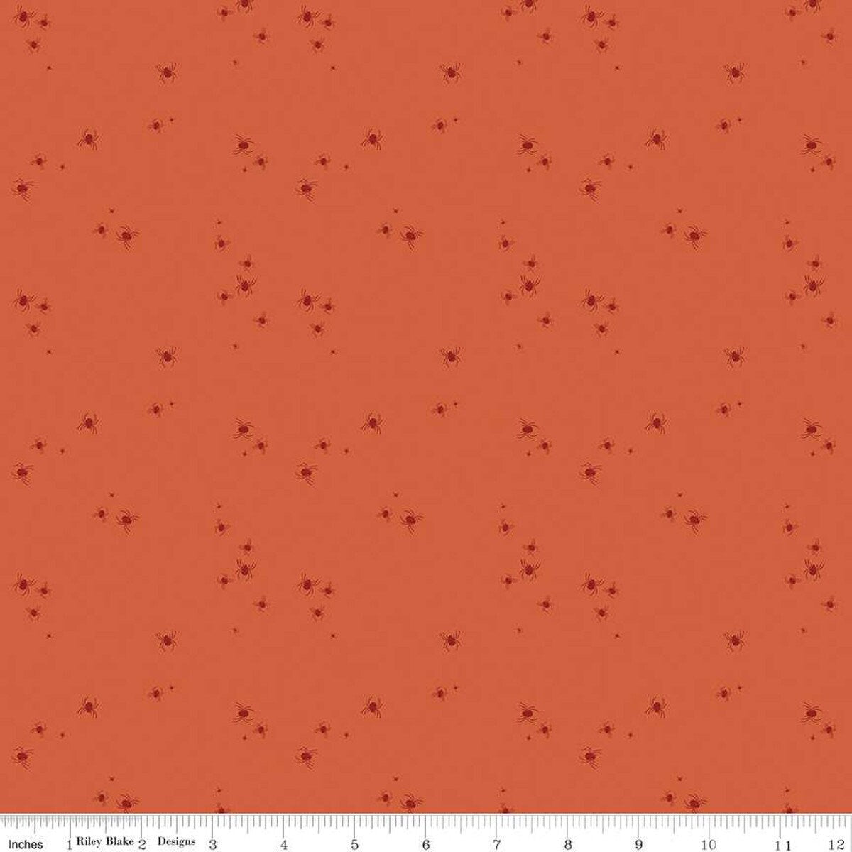 Spider Dots in Pumpkin, Little Witch | Half Yard Listings