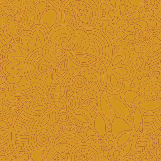 Alison Glass Sun Print 2020 Stitched in Penny | Half Yard Listing