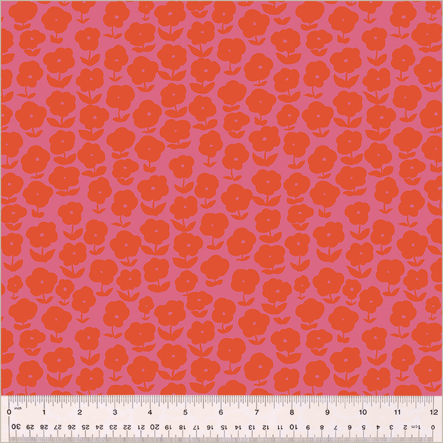 Puffy Daisy, Purple/Red , Ruby + Bee BLENDERS, Windham | Half Yard Listing