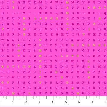 Party Time, Word Search in Pink | Half Yard Listing