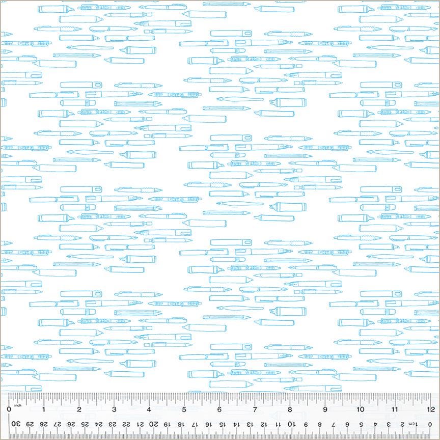 Ghost Writer in Liquid Topaz, Pen Pals, Windham | Half Yard Listing
