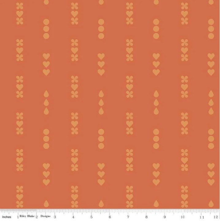 Dream Lullaby in Orange |Half Yard Listing