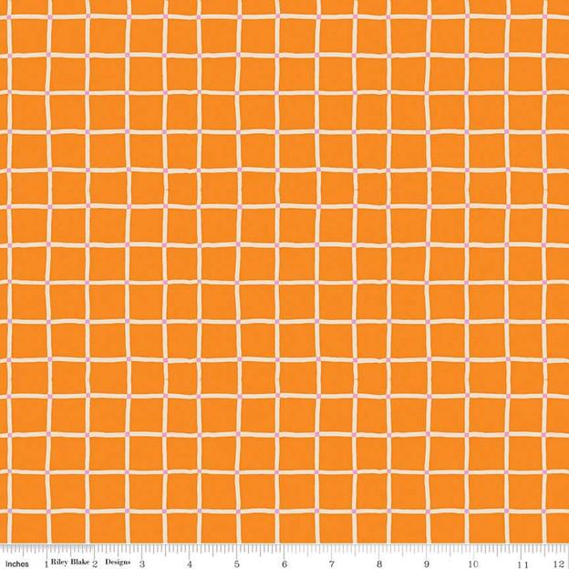 100 Aker Woods Picnic Plaid Orange, Riley Blake | Half Yard Listing