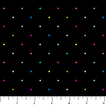 Ditsy Dots in Black, Dusk, Figo| Half Yard Listing