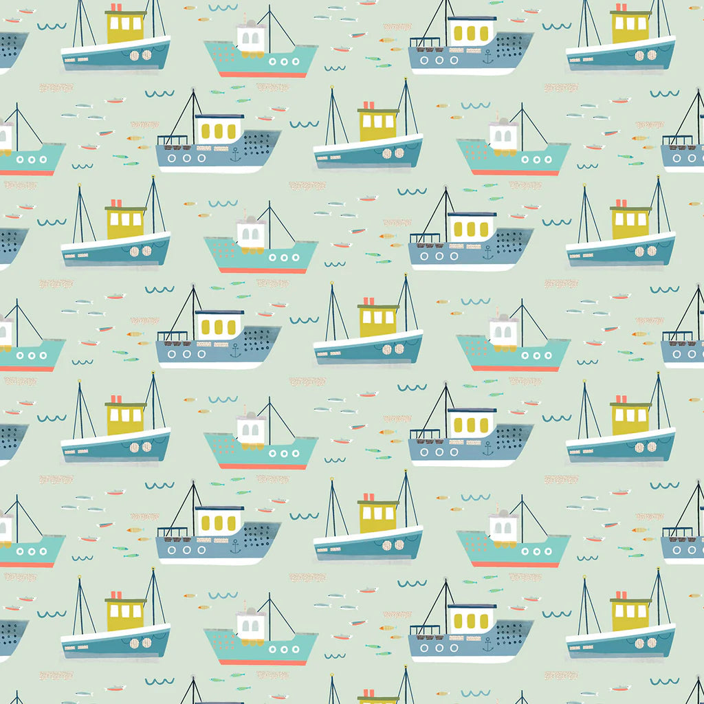 Boats, Coast, Sally Payne, Dashwood | Half Yard Listing