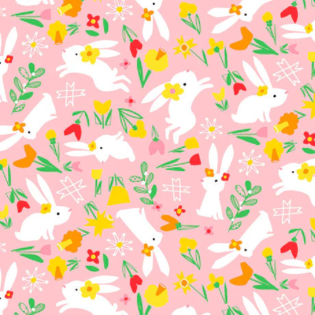 Spring Alphabet, Bunnies and Flowers, Dashwood| Half Yard Listing