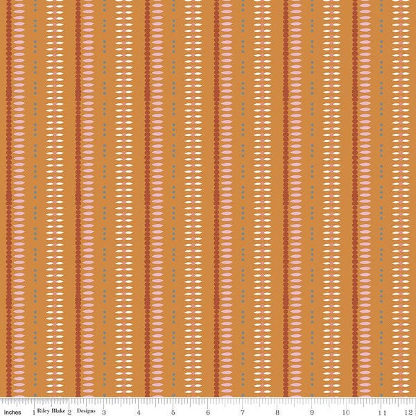Heartsong Stripe in Gold | Half Yard Listing