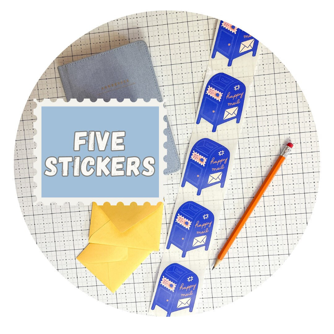 Happy Mail Label Sticker (FIVE) | Gifts