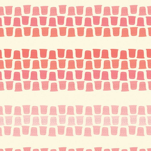 Thimble Lane, Coral | Sew Obsessed | Half Yard Listing