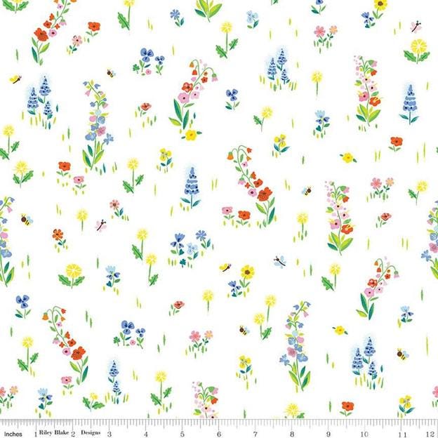 100 Aker Woods Picnic Meadow White, Riley Blake | Half Yard Listing