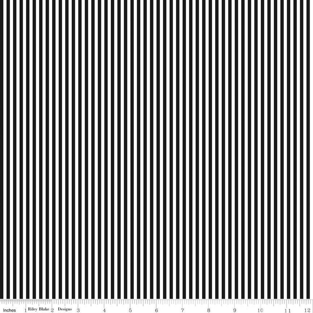 1/8th inch Stripe Black - Riley Blake