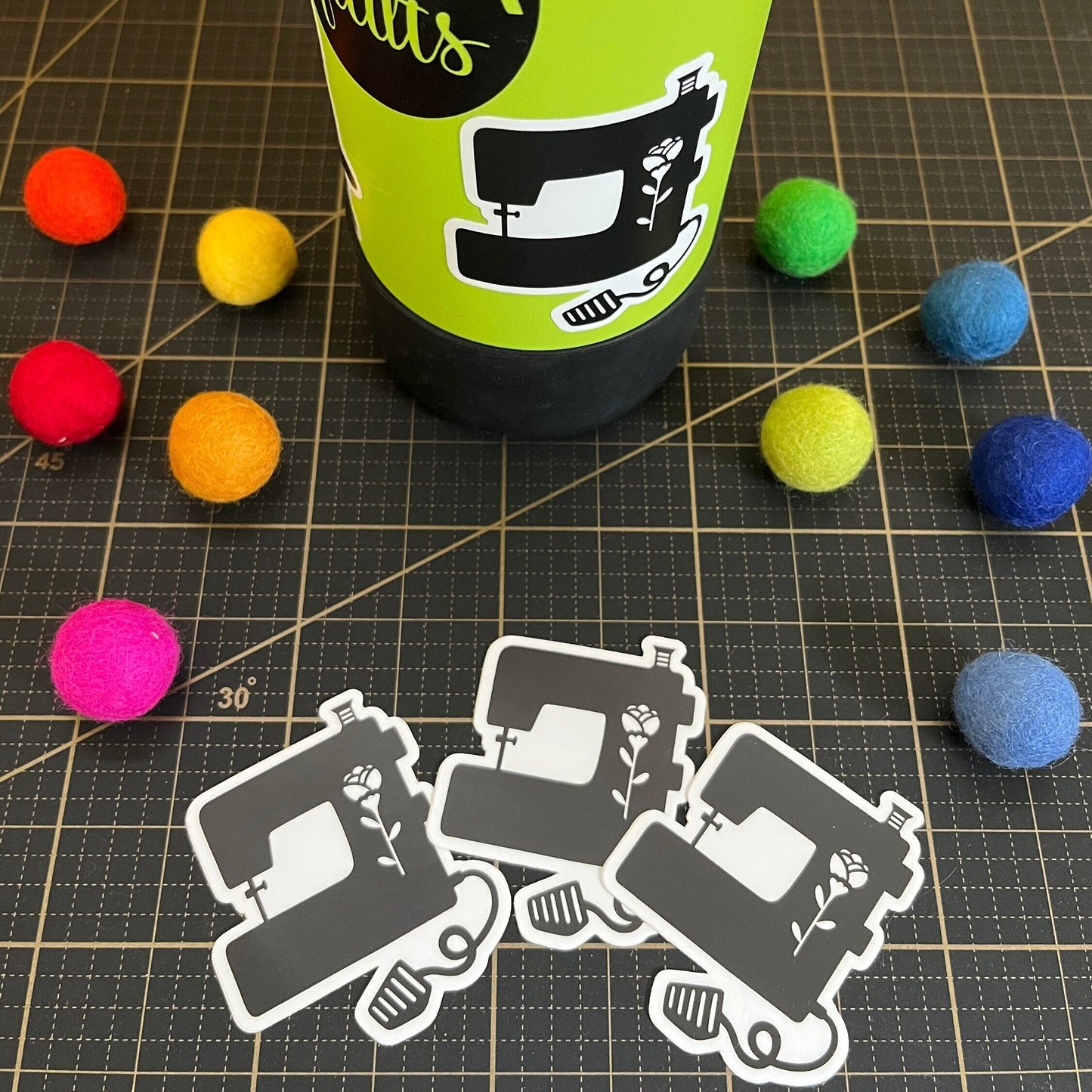 Sewing Machine Sticker BLACK, Vinyl Waterproof | Gifts