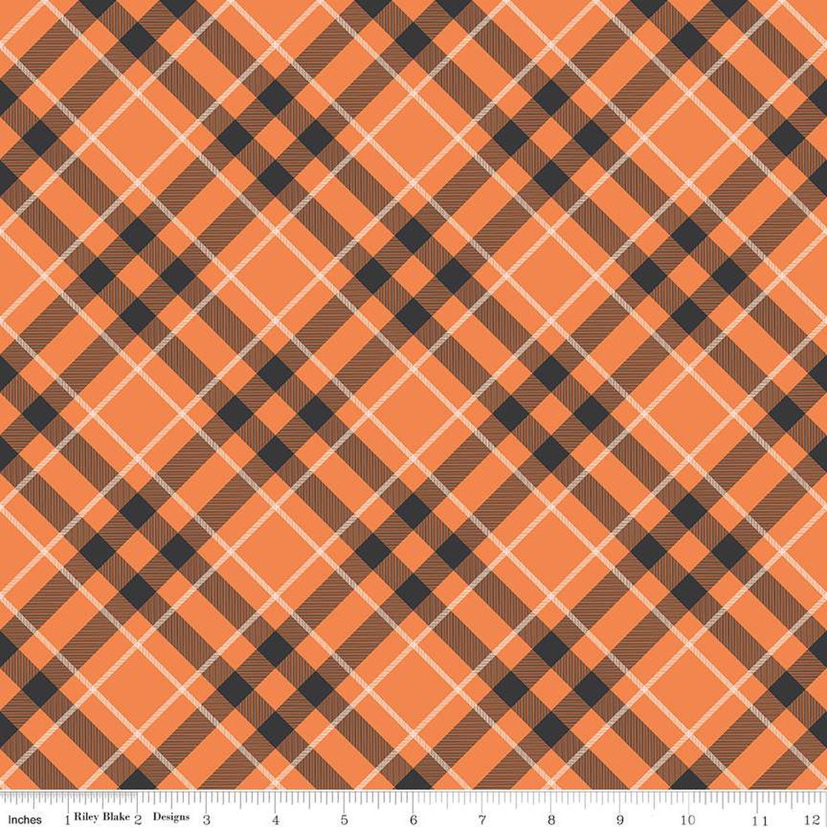 Hey Bootiful Orange Plaid | Half Yard Listing