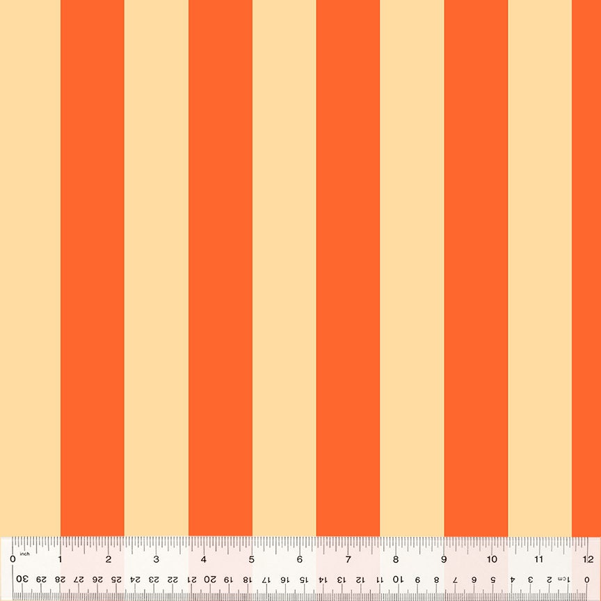 Forestburgh, Broadstripe, Orange on Peach | Half Yard Listing