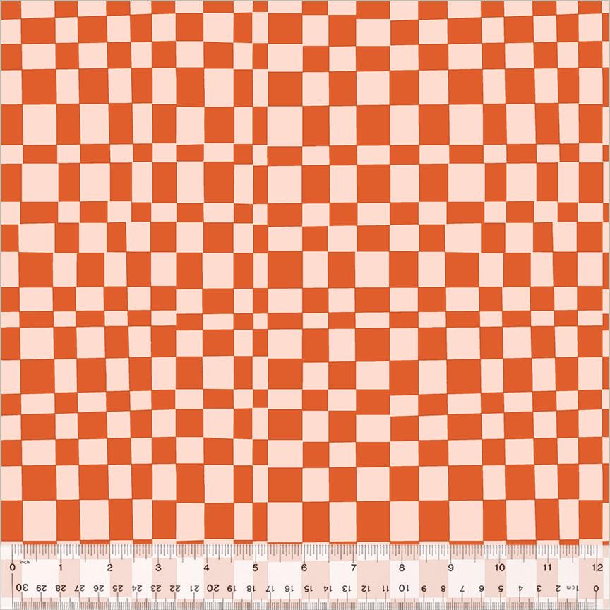 Checker, Kaleidoscope, Mandarin/Blush | Half Yard Listing
