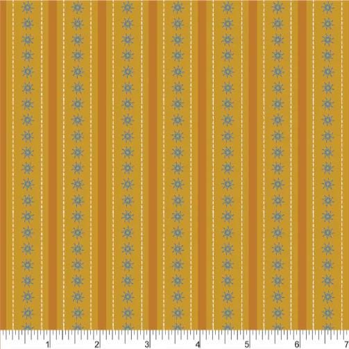 Saaremaa, Rukki Gold Rows, Phoebe Fabrics | Half Yard Listing