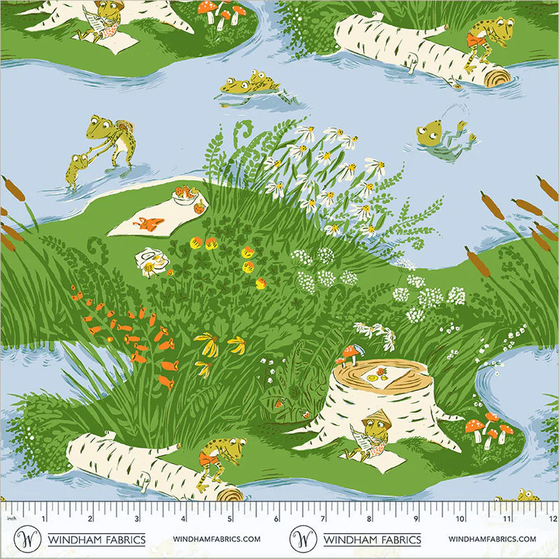 PREORDER: Frog Pond, Medium Blue, Heather Ross Favorites | Half Yard Listing