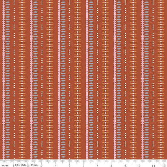 Heartsong Stripe in Rust | Half Yard Listing