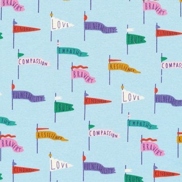 Pennant Power in Sky by Elizabeth Olwen | Half Yard Listing