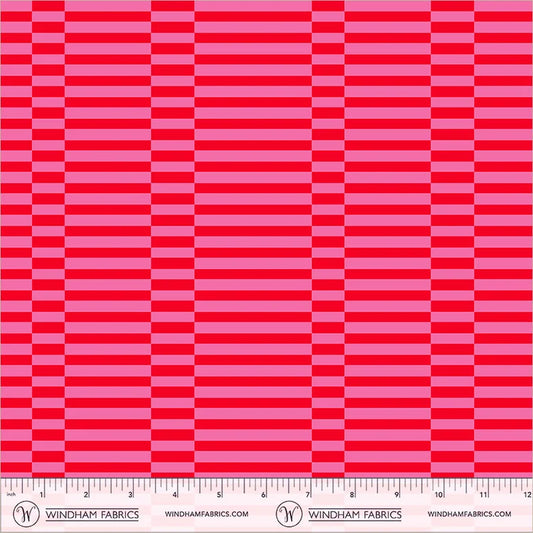 *PREORDER* Broken Stripe, Red/Pink, Annabel's Blenders, Windham | Half Yard Listing