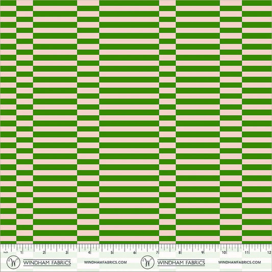 *PREORDER* Broken Stripe, Grass Green, Annabel's Blenders, Windham | Half Yard Listing