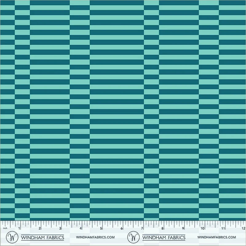 *PREORDER* Broken Stripe, Aqua, Annabel's Blenders, Windham | Half Yard Listing