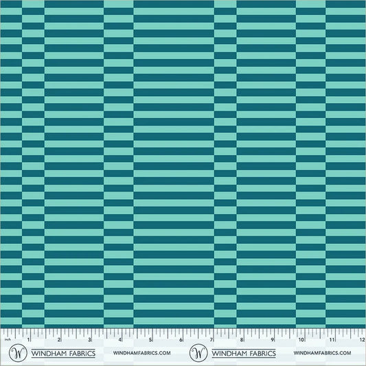 *PREORDER* Broken Stripe, Aqua, Annabel's Blenders, Windham | Half Yard Listing