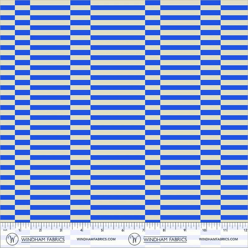 *PREORDER* Broken Stripe, Cobalt, Annabel's Blenders, Windham | Half Yard Listing