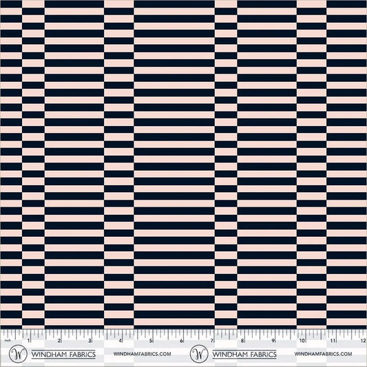 *PREORDER* Broken Stripe, Blush/Ink , Annabel's Blenders, Windham | Half Yard Listing