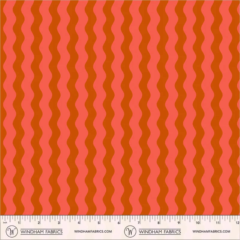 *PREORDER* Waves, Deep Orange, Annabel's Blenders, Windham | Half Yard Listing