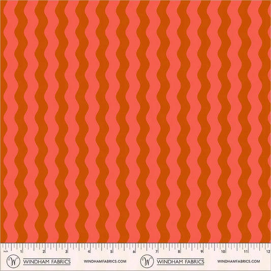 *PREORDER* Waves, Deep Orange, Annabel's Blenders, Windham | Half Yard Listing