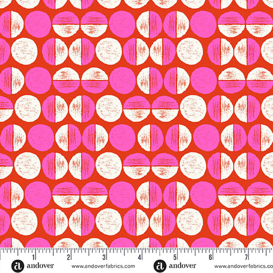 Moonlit, Hot Pink, Memories Unfold, Stephanie Organes, Andover| Half Yard Listing