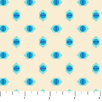 Blue Dot, Full Bloom, Figo Fabrics | Half Yard Listing