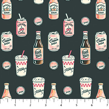 Soda in Charcoal, Oven Fresh, Eve Anderson, Figo | Half Yard Listing
