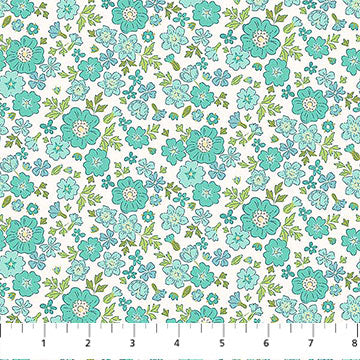 Rosa in Mint, Floral Romance, Figo| Half Yard Listing