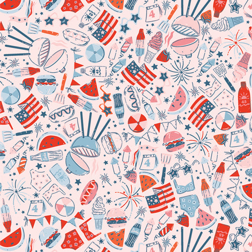 Fourth of July, Bloomin' Americana, AGF| Half Yard Listing