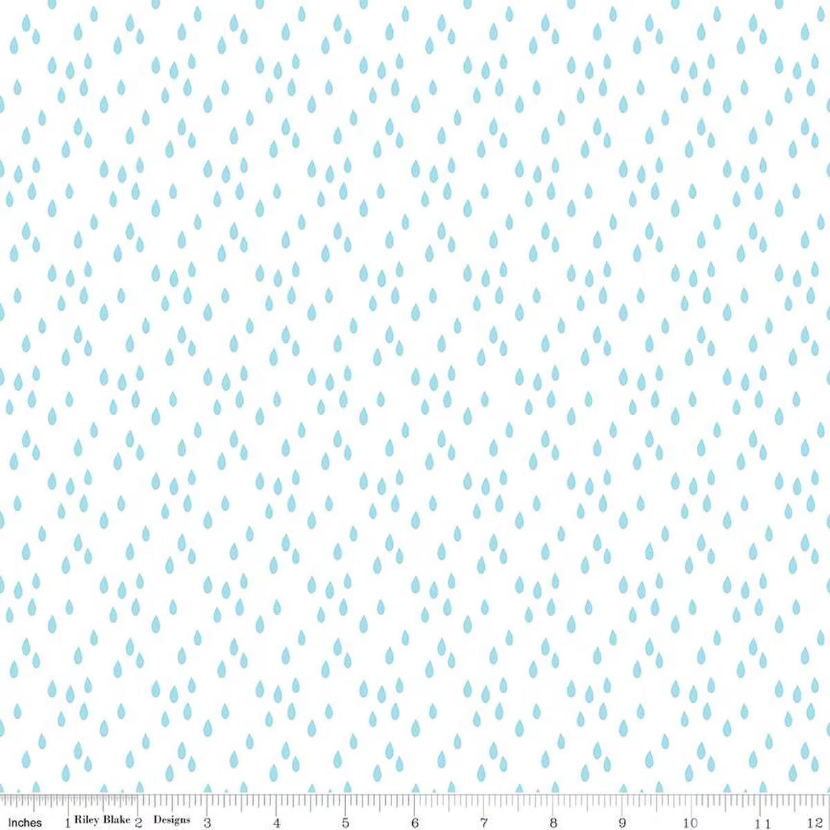 Two by Two, Rainy Day on White, Riley Blake| Half Yard Listing