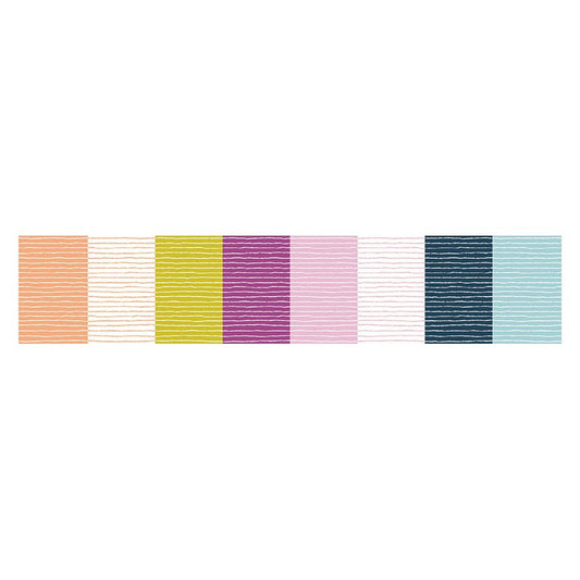 Homage Binding, Multicolor Stripe , Fran Gulick, Riley Blake| Half Yard Listing