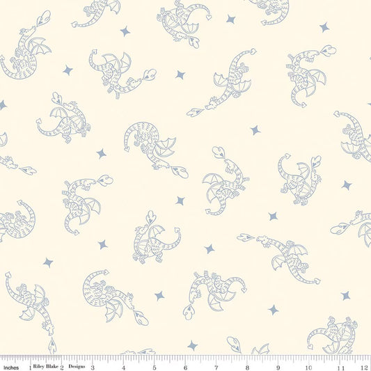 Dragon Flight in Sand, Faraway Kingdom, Riley Blake | Half Yard Listing