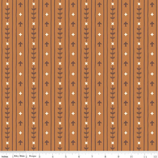 Royal Stripe in Earth, Faraway Kingdom, Riley Blake | Half Yard Listing