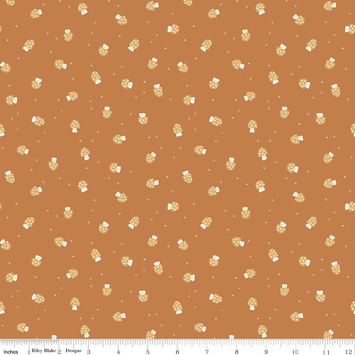 Mushroom Cheer, Earth, Faraway Kingdom, Riley Blake | Half Yard Listing