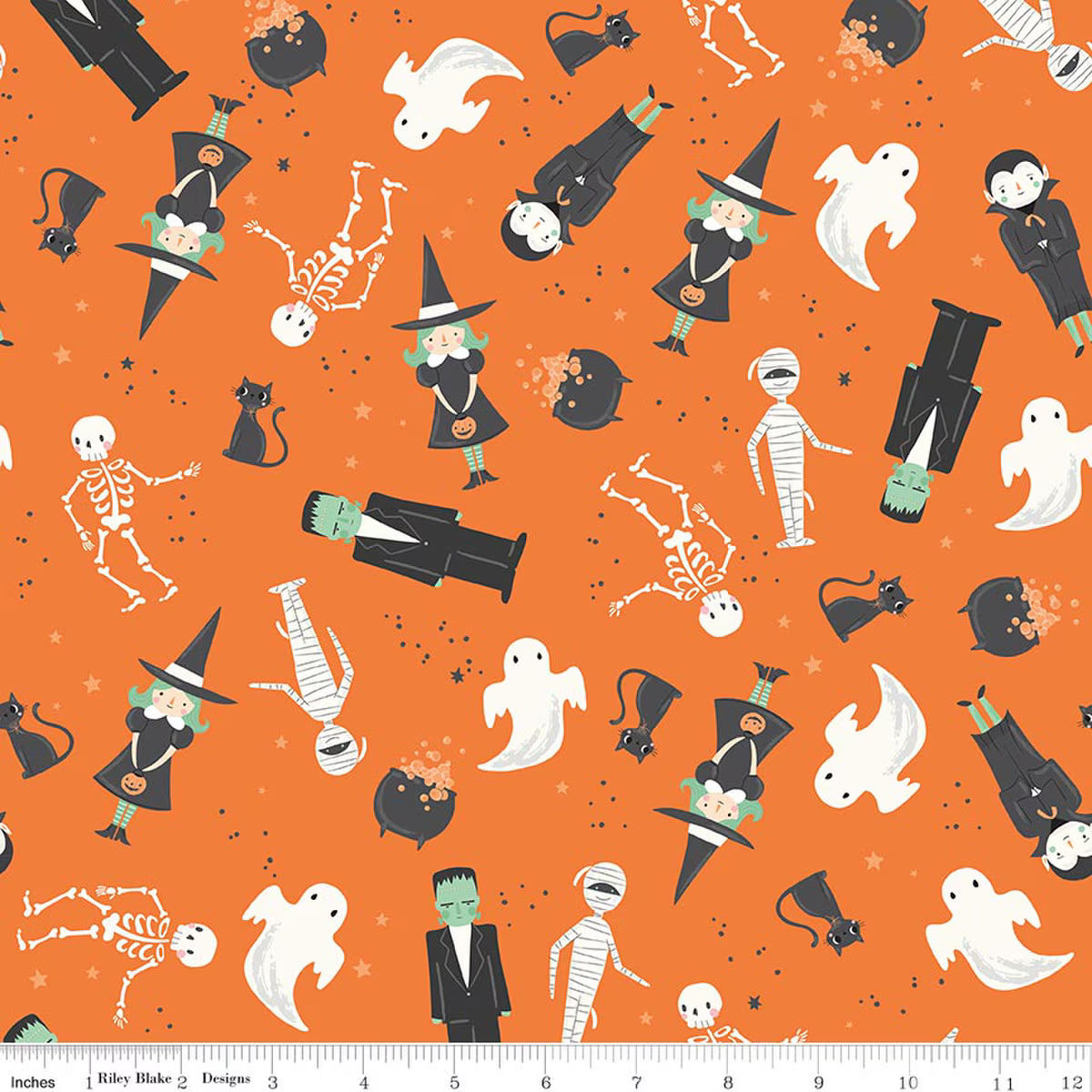 Main Orange, Frank and Friends, My Mind's Eye, Riley Blake | Half Yard Listing