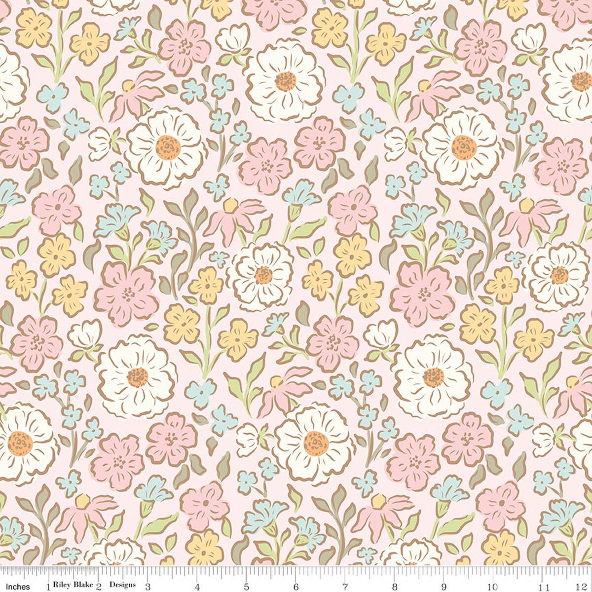 Little Posies, Pink, Cayla Naylor, Riley Blake | Half Yard Listing