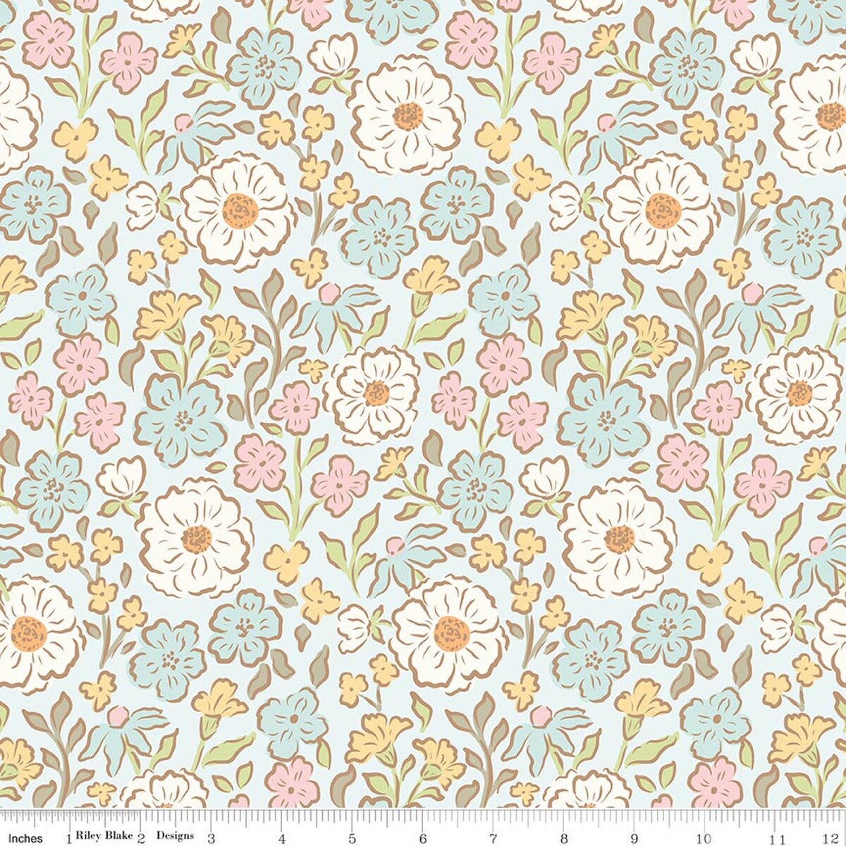 Little Posies, Powder, Cayla Naylor, Riley Blake | Half Yard Listing