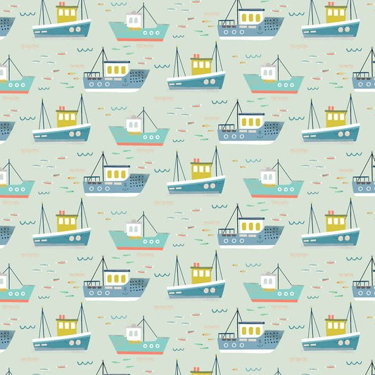 Boats, Coast, Sally Payne, Dashwood | Half Yard Listing