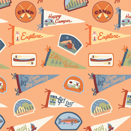 Souvenir Charm, Happy Camper, Maureen Cracknell,  AGF | Half Yard Listing