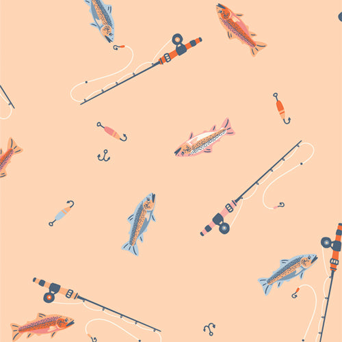 Perfect Catch Sun, Happy Camper, Maureen Cracknell, AGF | Half Yard Listing